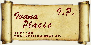 Ivana Plačić vizit kartica